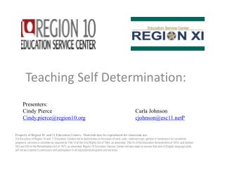 Teaching Self Determination: