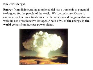 Nuclear Energy: