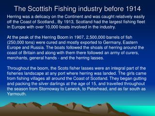 The Scottish Fishing industry before 1914