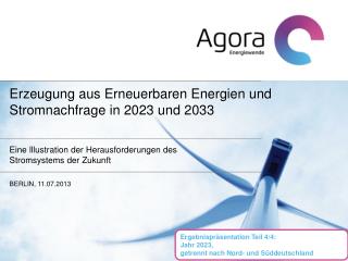 Erzeugung aus Erneuerbaren Energien und Stromnachfrage in 2023 und 2033