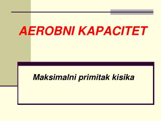 AEROBNI KAPACITET