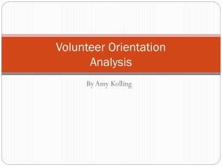 Volunteer Orientation Analysis