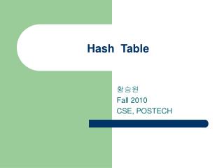 Hash Table