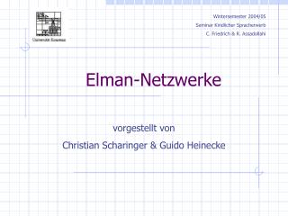 Elman-Netzwerke