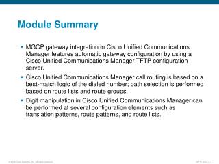 Module Summary