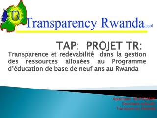 TAP: PROJET TR: