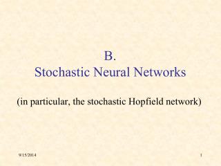 B. Stochastic Neural Networks