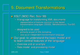 5. Document Transformations