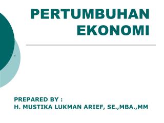 PERTUMBUHAN EKONOMI