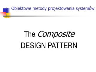 Obiektowe metody projektowania systemów