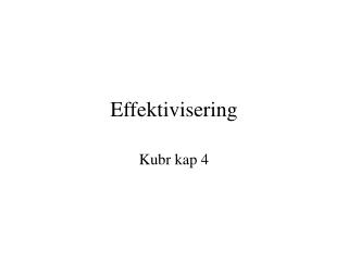 Effektivisering