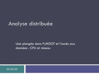 Analyse distribuée