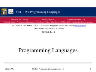 Programming Languages