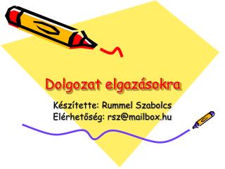 Dolgozat elgazásokra