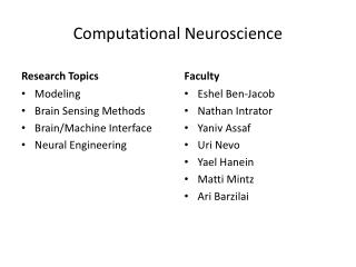 Computational Neuroscience