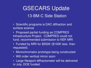 GSECARS Update