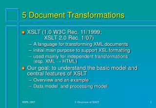 5 Document Transformations