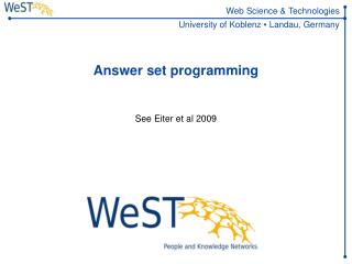 Answer set programming