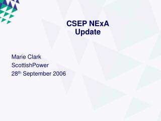 CSEP NExA Update