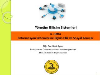 Yönetim Bilişim Sistemleri