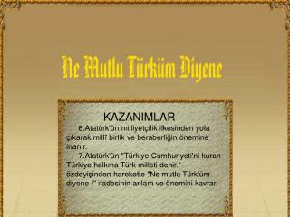 KAZANIMLAR