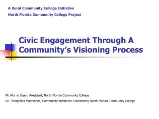 Civic Engagement Through A Community’s Visioning Process