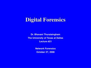 Digital Forensics