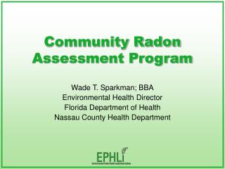 Community Radon Assessment Program