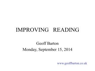 IMPROVING READING