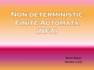 Non-deterministic Finite Automata (NFA)