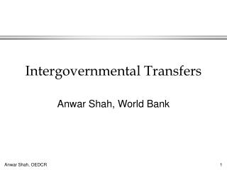 Intergovernmental Transfers