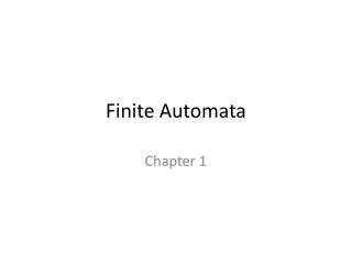 Finite Automata