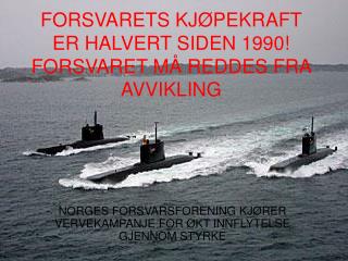 FORSVARETS KJØPEKRAFT ER HALVERT SIDEN 1990! FORSVARET MÅ REDDES FRA AVVIKLING