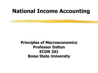 National Income Accounting