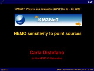Carla Distefano for the NEMO Collaboration