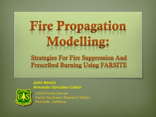 Fire Propagation Modelling :