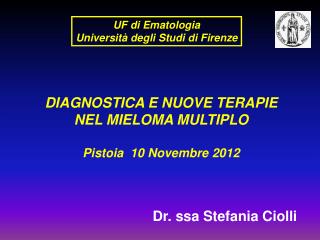 UF di Ematologia Università degli Studi di Firenze