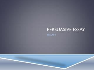 Persuasive essay