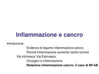 Infiammazione e cancro