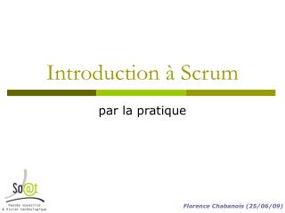 Introduction à Scrum