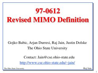 97-0612 Revised MIMO Definition