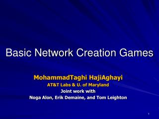 Basic Network Creation Games