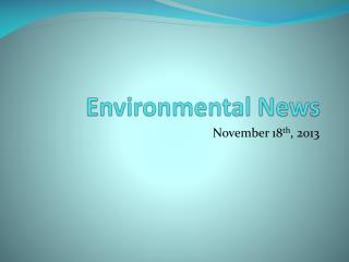 Environmental News