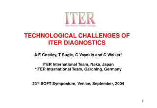 TECHNOLOGICAL CHALLENGES OF ITER DIAGNOSTICS