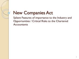 New Companies Act