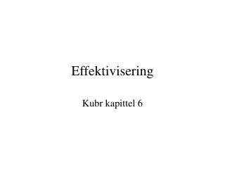 Effektivisering