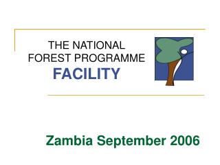 THE NATIONAL FOREST PROGRAMME FACILITY