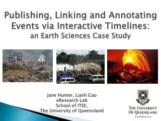 Publishing, Linking and Annotating Events via Interactive Timelines: an Earth Sciences Case Study