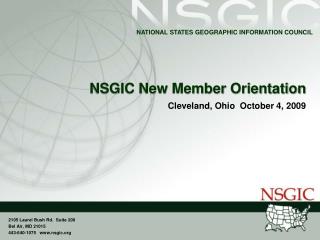 NSGIC New Member Orientation