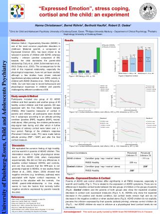 “Expressed Emotion”, stress coping, cortisol and the child: an experiment